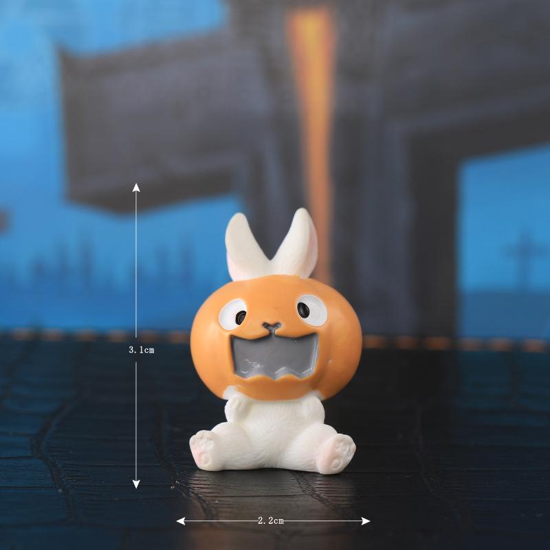 Halloween Small Decorative Items Micro-landscape Bonsai Succulent Decoration Rabbit Micro-landscape Resin Accessories