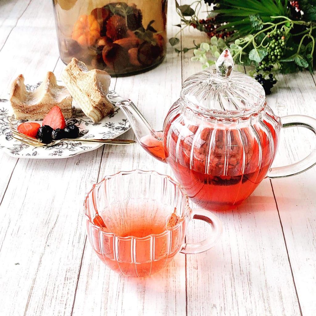 Dolce Duo Teatrico Edible Fruit Tea, Heat-Resistant Glass Teapot & Cup Set with Coasters, Perfect As a Gift (TT-12)