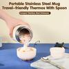 500ML Soup Thermal Cup Insulated Vacuum Food Jar Wide Mouth Flask Leakproof Stainless Steel Lunch Container with Foldable Spoon Bowl Lid for