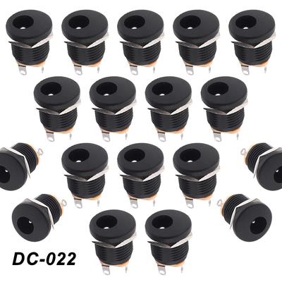 10/50/200 шт. DC-022 Разъем питания DC гнездо для монтажа на панель DC022 5,5x2,1 мм/2,5 мм Разъем питания DC с гайкой