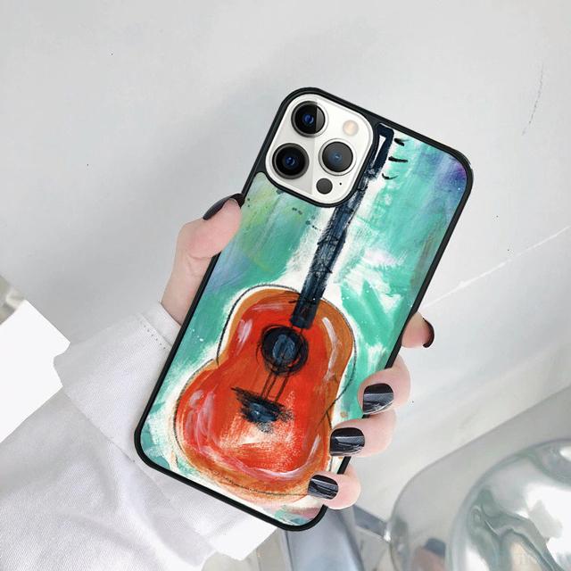 Чехол для телефона Музыкальный инструмент Гитара Для iPhone 17 Air 15 Pro MAX 16 Plus 14 12 11 13 coque
