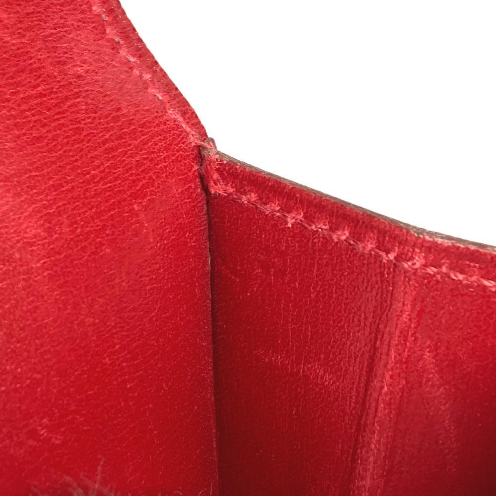 HERMES H logo vintage Pochette Rio Pochette Rio Clutch bag bag pouch Leather Red