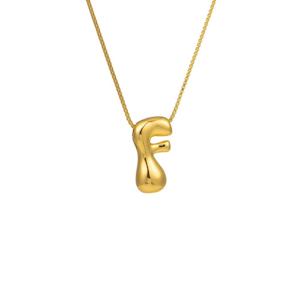 Alphabet Letter Pendant Necklace Gold Color A-Z Letter Clavicle Chain Delicate Women Choker  Women