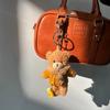 Yoqimli Kichik Ayiq Kalit Zanjirlari Yuqori Sifatli Plush Ayiq Qo'g'irchoq Kalit Zanjiri Sumka Osmasi uchun Kawaii Kalit Zanjiri Teddy Ayiq Qo'g'irchoq Aksessuarlari bilan