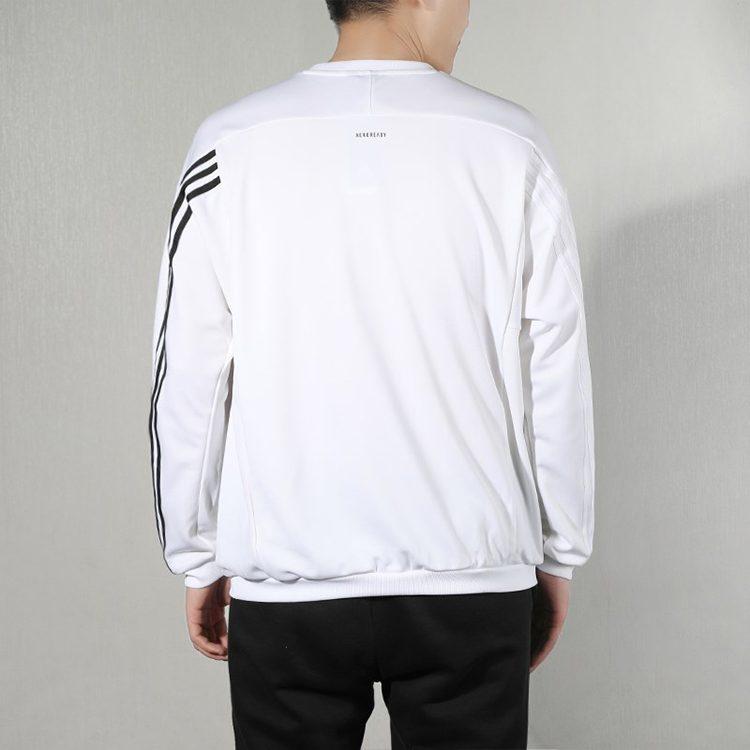 Adidas Sweatshirts Men's White Crew Neck Moderate Regular FM5320