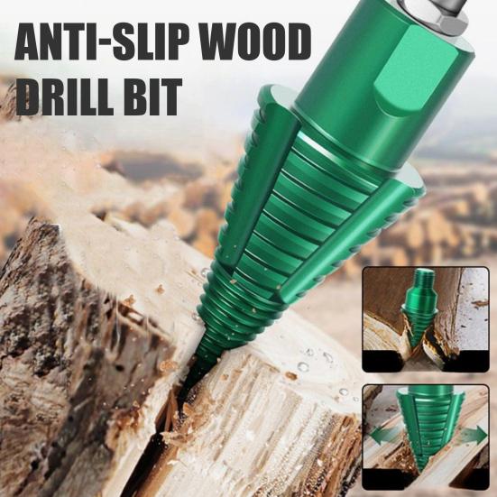 Wood Splitter Drill Bit Firewood Log Splitter with U-Shaped Anti-Slip Thread High Carbon Steel Construction Multiple