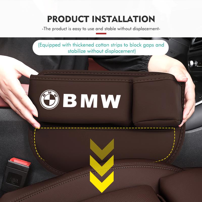 Leather Car Seat Gap Filler Storage Box Cup Holder Accessories For BMW M3 M5 X3 E93 F10 F20 F30 F40 F15 F25 F26 F31 F49 F86