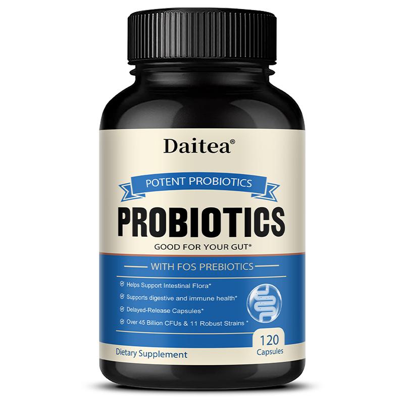 Potent Probiotics Dietary Supplement, With Prebiotic, 120 Capsules Per Bottle