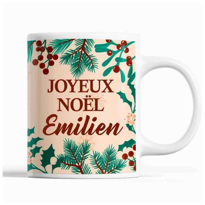 Mug - Noël Emilien - Beige - 325 ml - Résistant lave-vaisselle et micro-onde