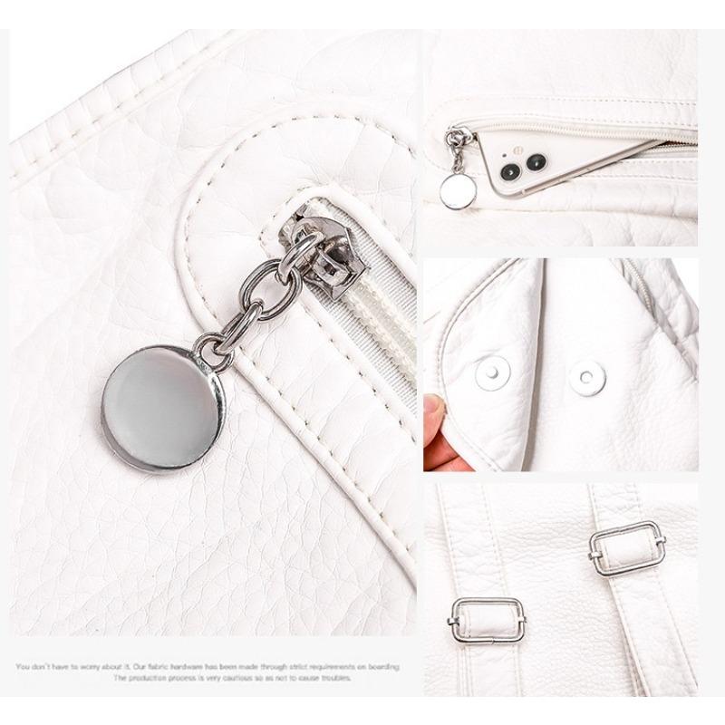 Многофункциональные белые рюкзаки, модный мытый мягкий рюкзак из искусственной кожи с защитой от воров, школьная сумка большой вместимости для девочек-подростков