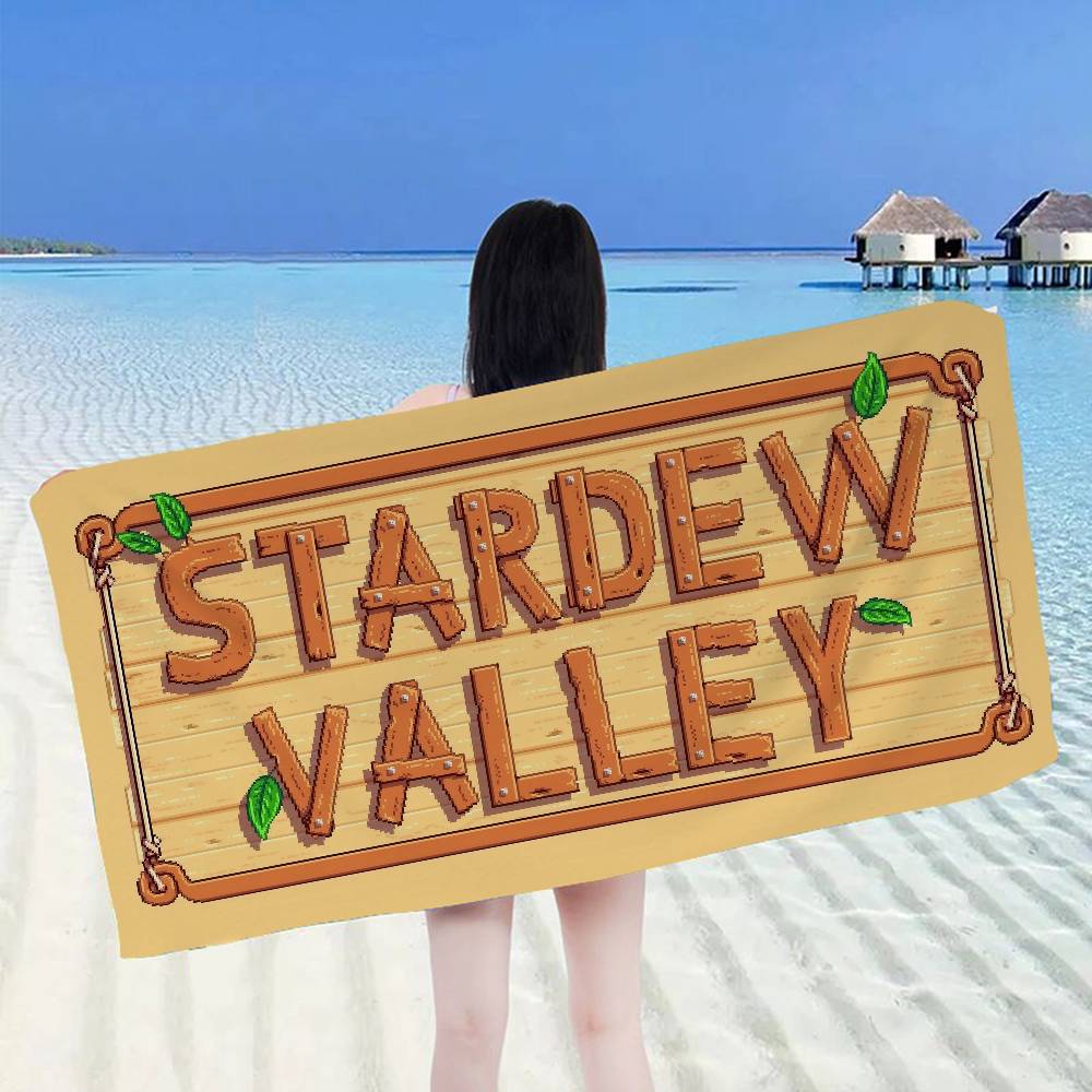 S-Stardew V-Valley Банное полотенце Микрофибра Мягкое Впитывающее Дышащее Для Девочек Детей Декоративное Мультяшное Пляжное полотенце