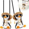 Swing Duck Car Rear View Mirror Pendant Hanging Ornament Car Cute Swing Duck Ornament Car Duck Car Mirror Hanging Accessories Funny Gifts Swinging