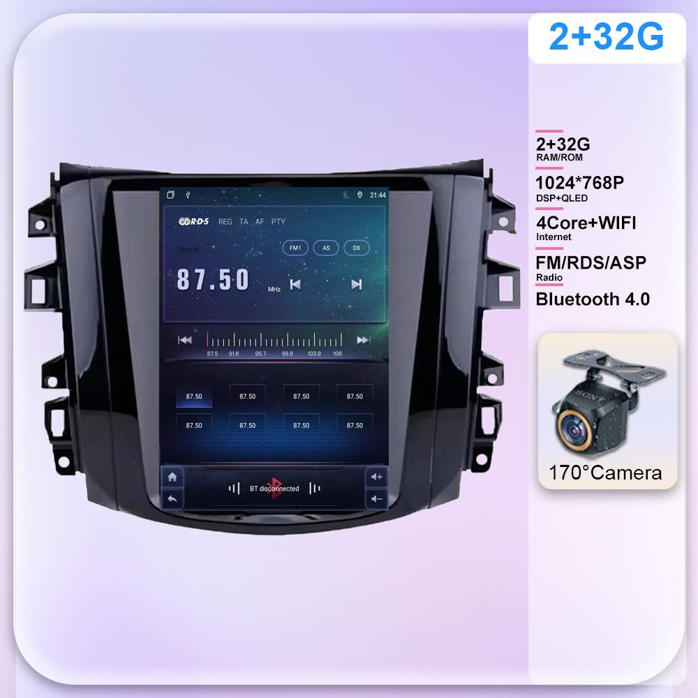 Android 14 для Nissan Navara Terra Frontier NP300 2018-2020 Tesla Style Car Radio Stereo Multimedia Video Player 5G GPS Display