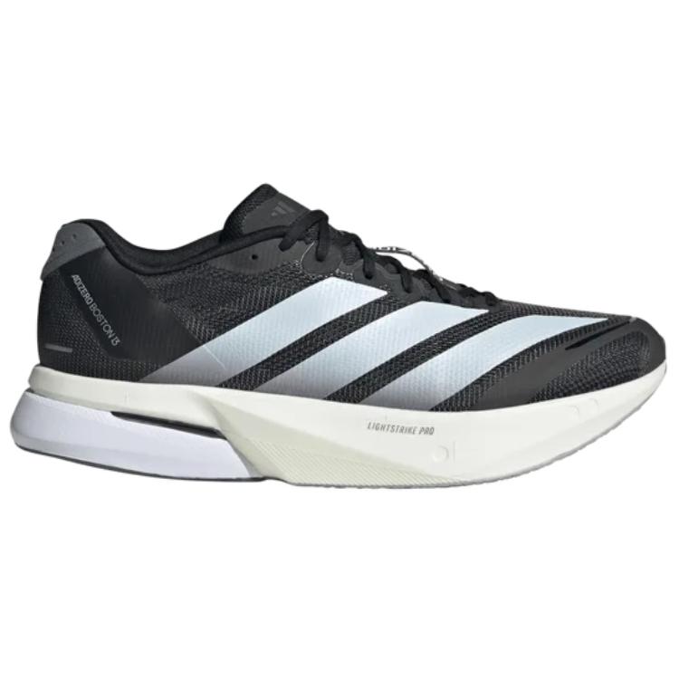 Adidas Adizero Boston 13 Черный Белый Серый Мужские Кроссовки Core-Black Cloud-White Grey-Five JS4938