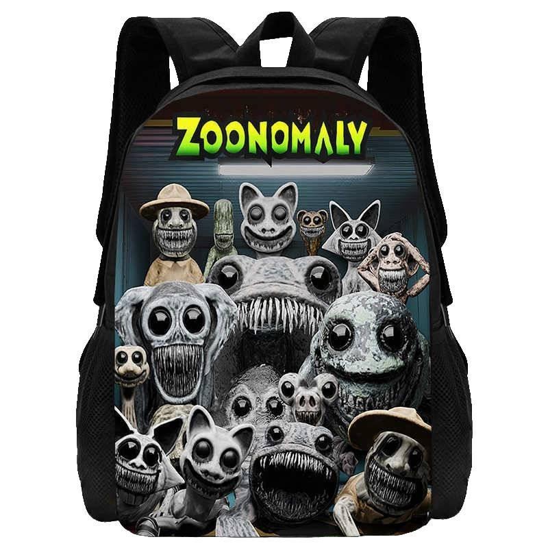 Cute Zoonomaly School Backpack With Fun Prints For Boys And Girls 15 Inch