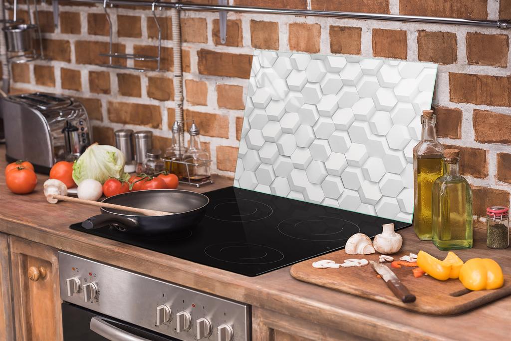 Glass protective plate for the stove 70x52 Pattern