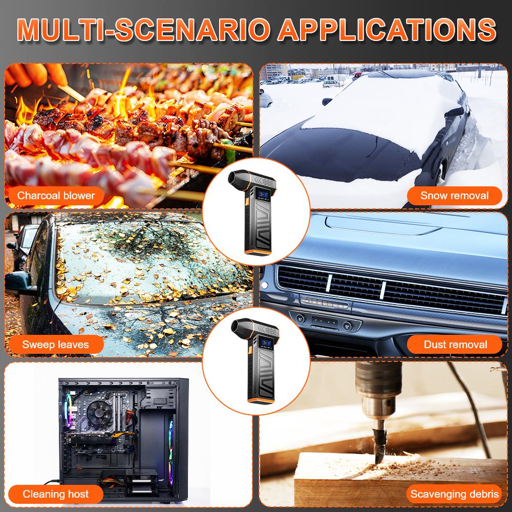 Автомобильные аксессуары 3-ступенчатый регулируемый портативный очиститель воздуха инструмент турбореактивный вентилятор Type-C зарядка 130000 об/мин электрический воздушный пылесос для автомобиля снегоочиститель
