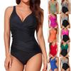 European and American New One-piece Swimsuit Women's High Waist Tight Cross Sexy Backless Swimsuit