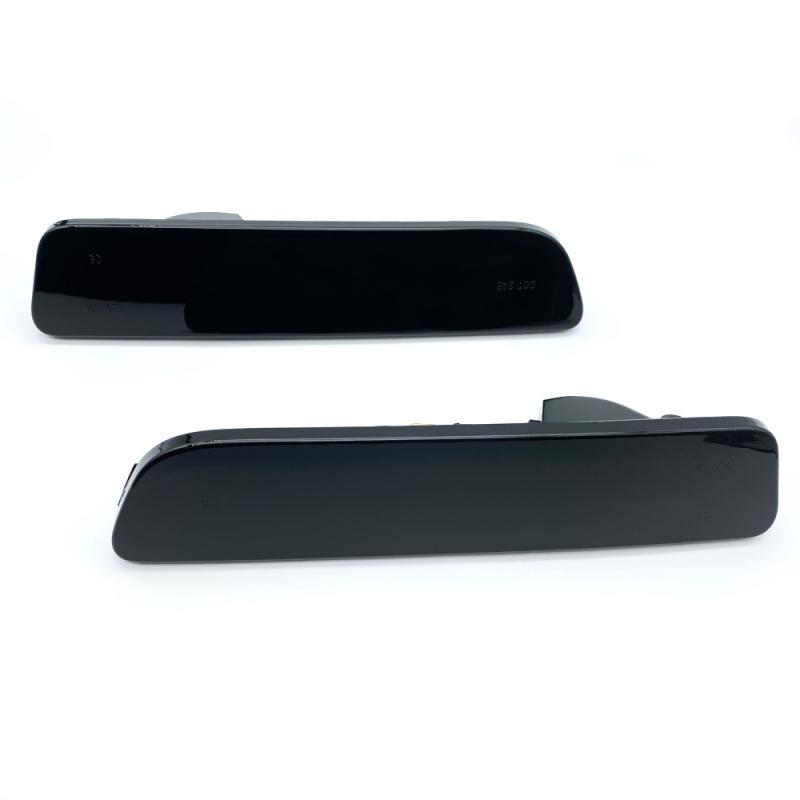 2Pcs Car Smoked LED Rear Bumper Side Marker Light Red For Ford Mustang 2005-2009