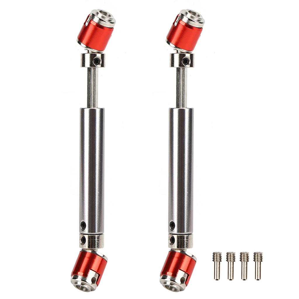 2Pcs Metal Transmission Drive Shaft Suit Fit for Axial SCX10 D90 1 10 RC Crawler Mini Car Parts