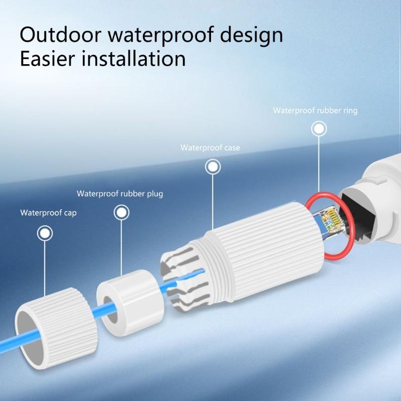 Водонепроницаемые PoE сплиттер-адаптеры для литья под давлением, преобразуют 48 В в 12 В, решение для передачи данных и питания для телефонов, вход DC38-57V