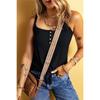 Women's Plus Size Vest Solid Color Button U-shaped Suspender Vest