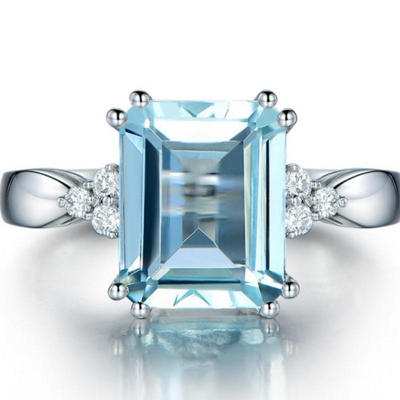 Кольцо для помолвки с камнем Cratopapa, европейские и американские благородные 18-каратные цветные сапфировые кольца, аксессуары