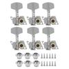 Guitar Tuning Pegs Keys Locking Tuners Machine Heads Silver Replacement Parts for Ukulele6 Right
