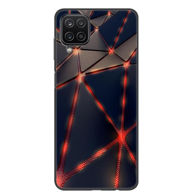Чехол для Samsung A12, 2021, черные мягкие силиконовые чехлы из ТПУ для телефонов Samsung Galaxy A12 M12, чехол с крутым дизайном, чехол-бампер A 12