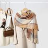 Fashion Classic Color Plaid Scarf Women's Autumn and Winter Cold and Warm Imitation Cashmere Scarf Men and Women