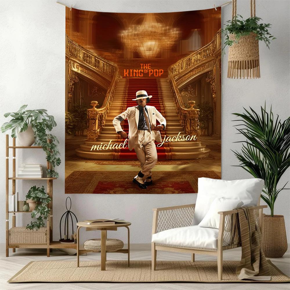 Michael Jackson Wall Decor Tapestry Art For Pet Memorial Birthdaywedding Party Backdrop Family Gift