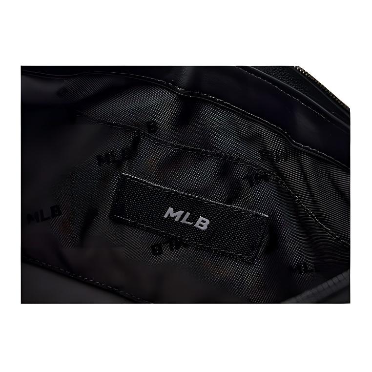 MLB Fashion Dark Pattern Embossed Vintage Diamond Floral Leather Crossbody Shoulder Bag Women bags Black 7ACRMD15N-50BKS
