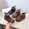 Girl's Ankle Boot Ruffled Edge Sweet Children Princess Black Boots Fashion Versatile Kids Elegant Short Leather Boots Non-slip