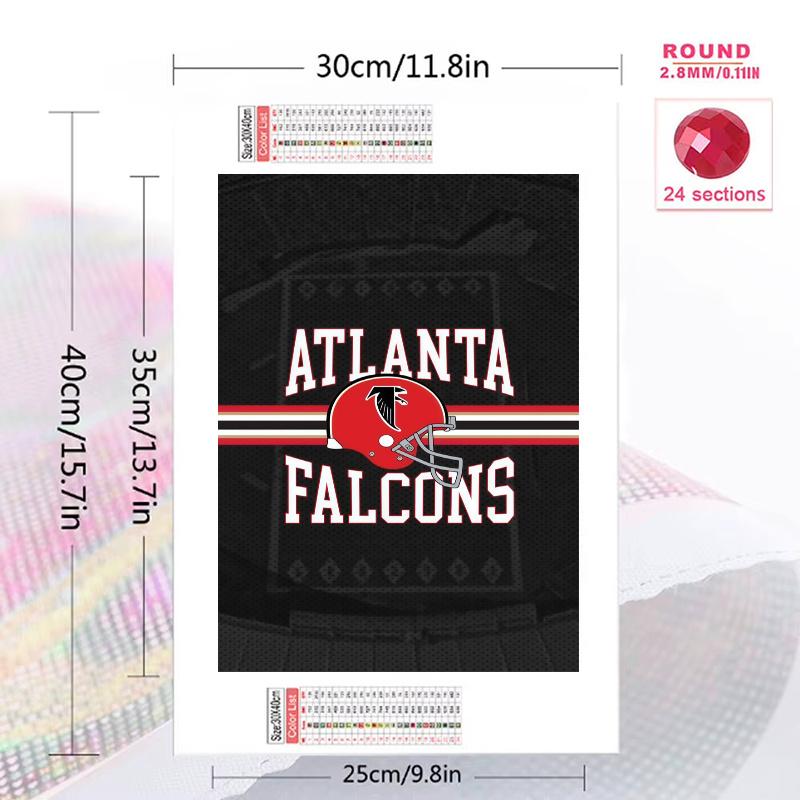 Atlanta Falcons 100% Round Full Drill 5D DIY Diamond Painting Embroidery Cross Stitch Rhinestone Décor