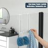 Transparent Bathroom Hooks For Towels Bathroom Door Over Shower Towel Rack No Drilling Shrinkable Opening Bedroom Clothes Hanger