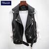 Women Spring Leater PU Vest Motorcycler PU Vest Coat