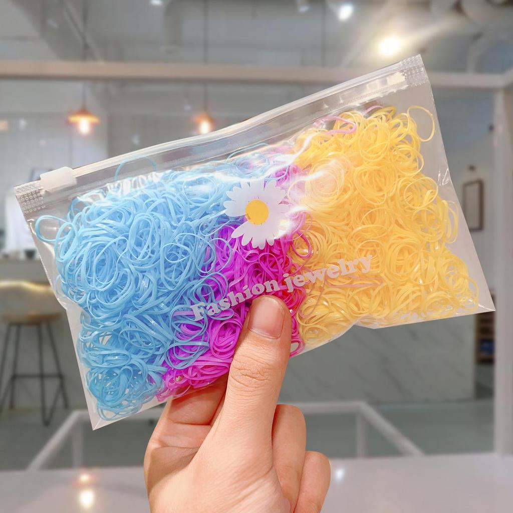 Желейные градиентные маленькие одноразовые резинки для волос YANRONG, 1000 шт./упак., резинка для волос для девочек, держатель для хвоста, аксессуары для волос, резинки для волос