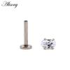 Alisouy 1pc Labret Tragus Cartilage Earring 16G Punk Water Drop Oval Round Eye Zircon Gem Ear Tragus Lip Ring Monroe Piercing