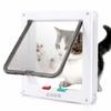4 Way Security Lock Cat Flap Door Controllable Switch Transparent S/M/L/XL Sized Gate Puppy Kitten Safety In & Out Pet Doors Kit