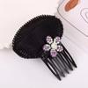 Flower Puff Hair Head Cushion Pearl Invisible Volume Hair Clip Shiny Fluffy Sponge Clip  Lady