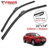 2 шт. щетки стеклоочистителя для Nissan Juke 2010-2016 22 "14" подходят для переднего лобового стекла, щетки для окон, резак, аксессуары 2011 2012 2013 2014 2015 2016