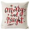 Christmas Pillowcase, Home Bedside Cushion, Linen Short Plush Printed Halloween Sofa Pillow