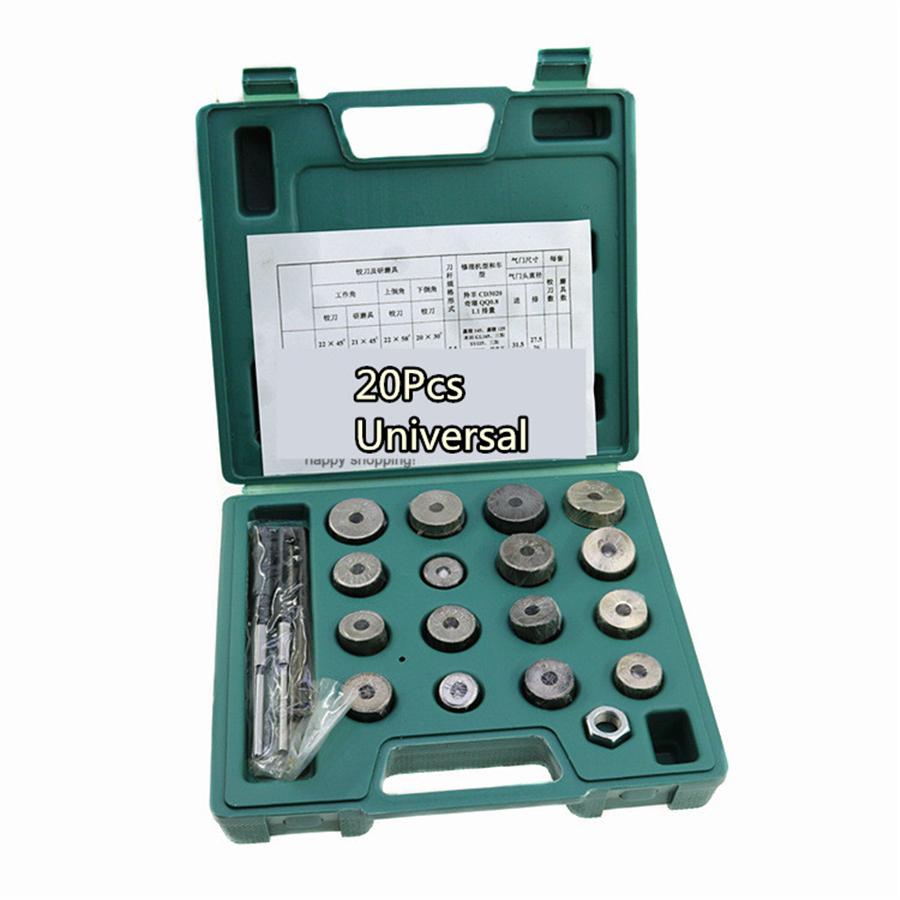 20 Pcs Valve Seat Reamer Repair Displacement Cutter Valve Tool Set Kit For Honda
