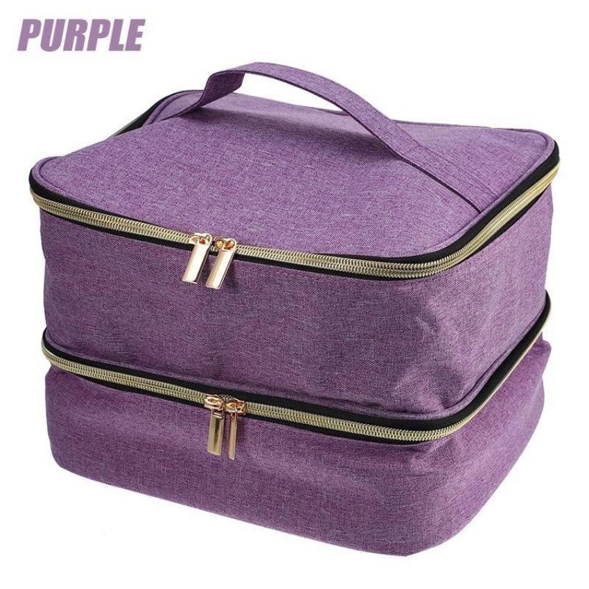 Большой вместительный органайзер для лака для ногтей, чехол для переноски, двухслойная лампа для сушки ногтей, кисть для дизайна ногтей, дрель для ногтей, коробка-органайзер для лака для ногтей