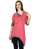 Phagun Индийский розовый Курти Топ Дизайнер Курта Женщины Искусственный шелк Повседневный Топ Туника