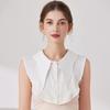 Seconds To Become Beautiful Girl Big Pointed Fake Collar Playful And Cute White Cotton Shirt Fake Collar