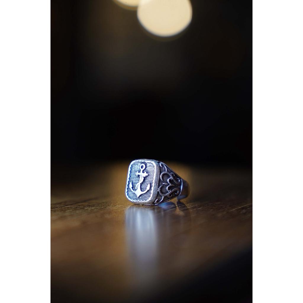 Регулируемое мужское посеребренное кольцо Capa Model