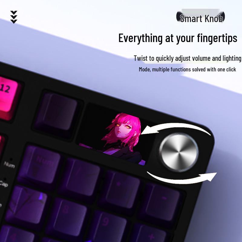 Wireless Bluetooth Mechanical Keyboard - 98-Key, Blue Switch, Silent for Gaming/Esports, High-Design for Girls/Office Use.