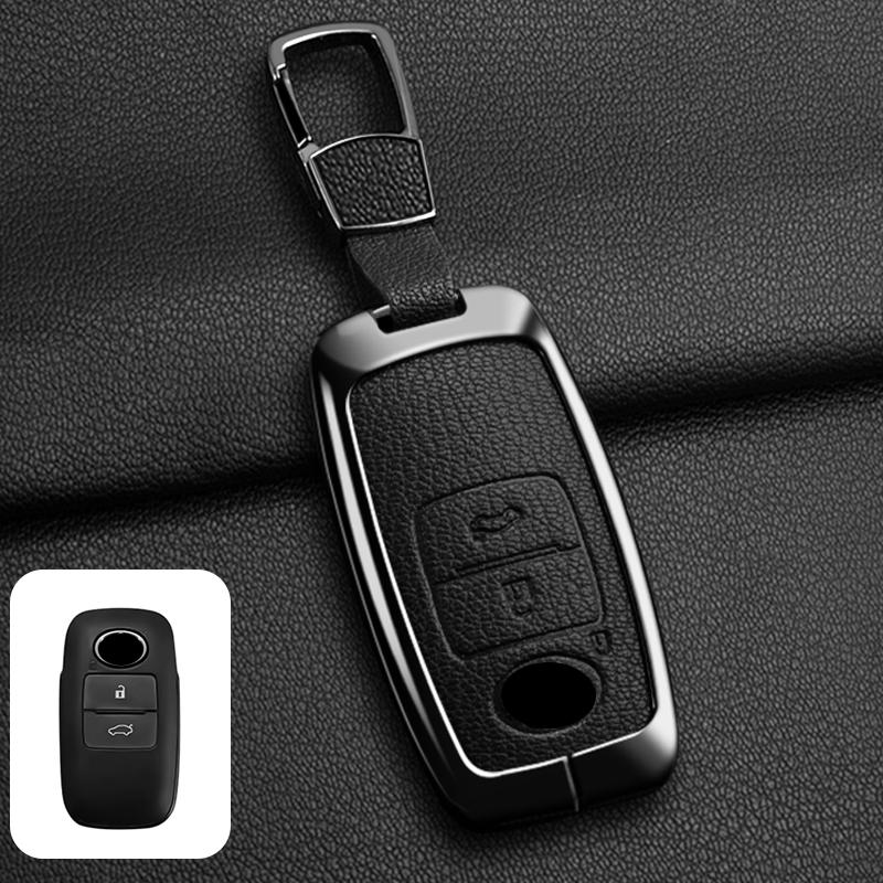 Zinc Alloy Leather for Toyota Yaris Ativ Raize Veloz Avanza Rush Perodua Daihatsu Malaysia Remote Key Case Cover Accessories