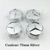 New 4pcs 75mm Black Red Raised Car Styling Wheel Center Cap Hub Covers Badge Car Accessories For Mercedes Benz AMG A0004000900